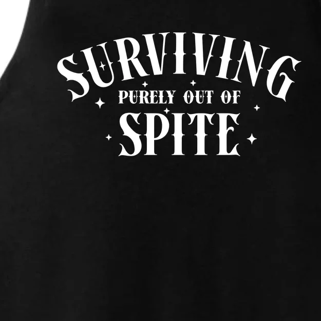 Surviving Purely Out Of Spite Ladies Tri-Blend Wicking Tank