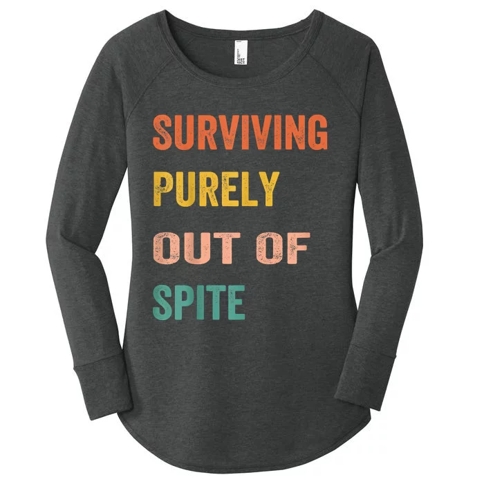 Surviving Purely Out Of Spite Appeal For Life Women's Perfect Tri Tunic Long Sleeve Shirt