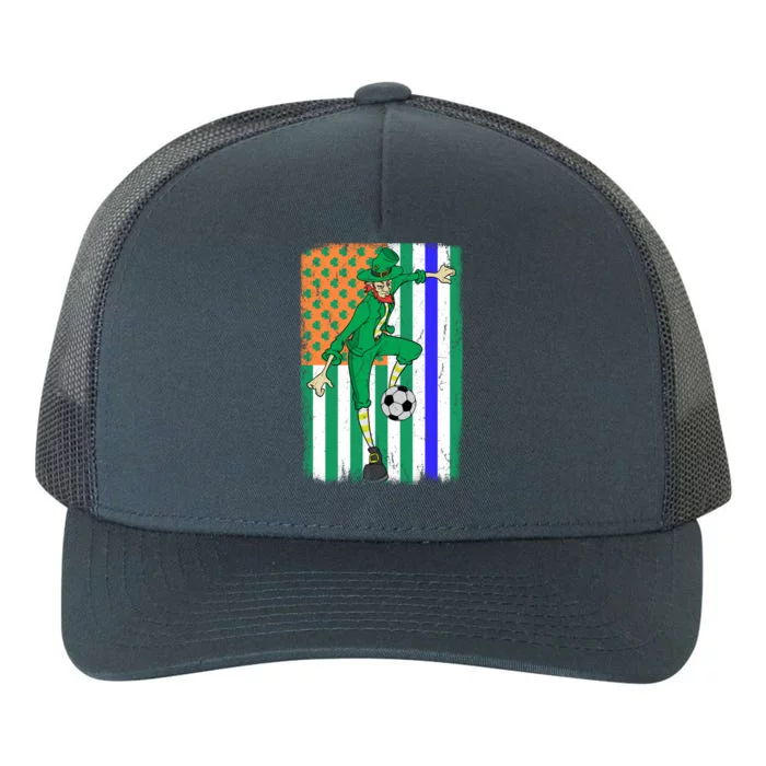 Soccer Police Officer Cop Irish Usa Flag St Patrick's Day Gift Yupoong Adult 5-Panel Trucker Hat