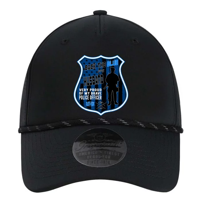 Support Police Officers Cop I Back The Blue For My Husband Gift Performance The Dyno Cap