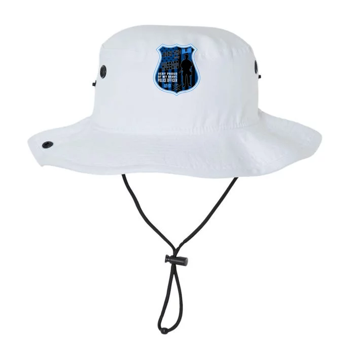 Support Police Officers Cop I Back The Blue For My Husband Gift Legacy Cool Fit Booney Bucket Hat