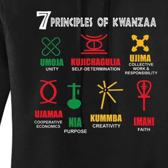 Seven Principles Of Kwanzaa African American Celebration Women's Pullover Hoodie