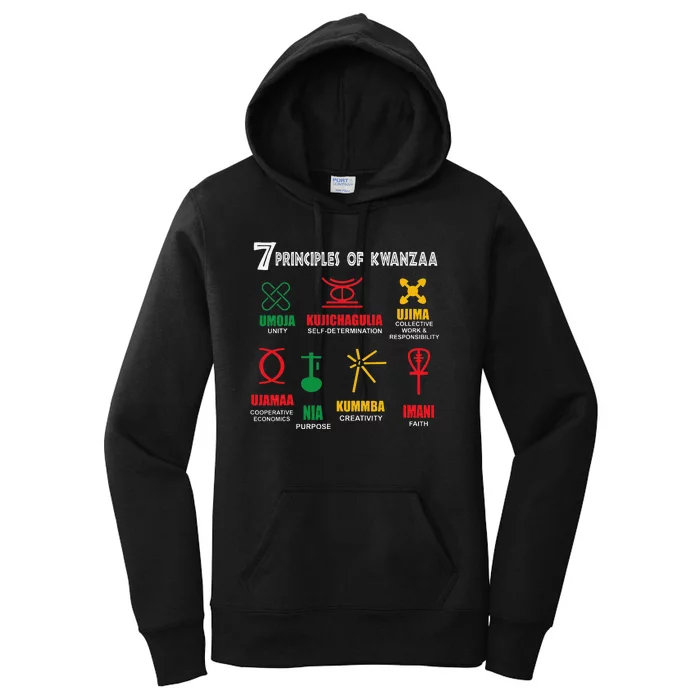 Seven Principles Of Kwanzaa African American Celebration Women's Pullover Hoodie