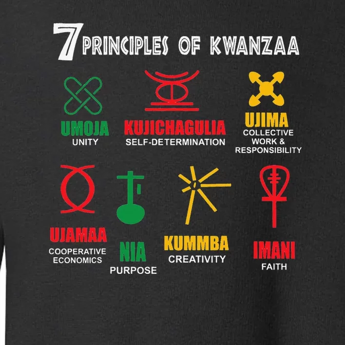 Seven Principles Of Kwanzaa African American Celebration Toddler Sweatshirt