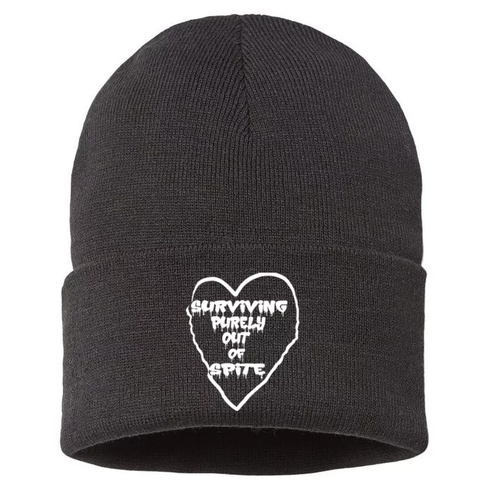 Surviving Purely Out Of Spite Sustainable Knit Beanie