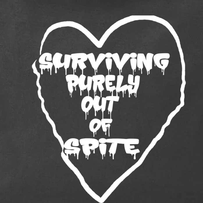 Surviving Purely Out Of Spite Zip Tote Bag