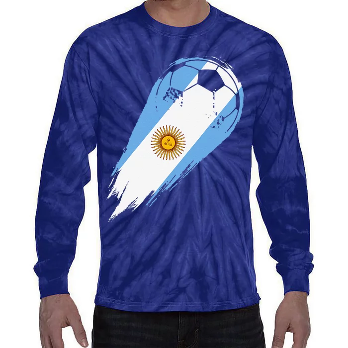 Soccer Player Of Pride Argentina Tie-Dye Long Sleeve Shirt