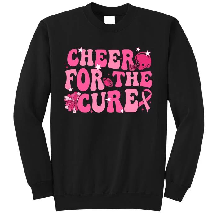 Support Pink Out Cheer For A Cures Breast Cancer Month Funny Tall Sweatshirt