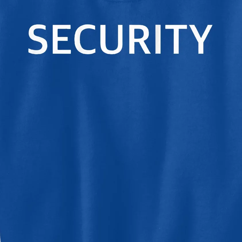 Security Printed On Back Kids Sweatshirt