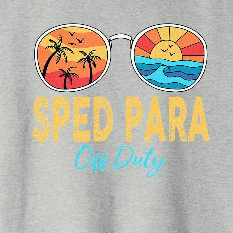 Sped Para Off Duty Sunglasses Happy Last Day Of School Women's Crop Top Tee