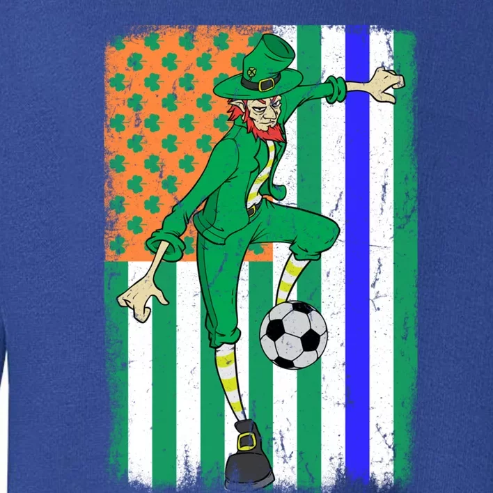 Soccer Police Officer Cop Irish Usa Flag St Patrick's Day Gift Toddler Sweatshirt