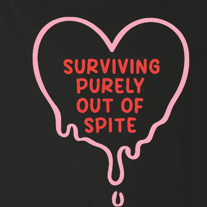 Surviving Purely Out Of Spite Funny Toddler Long Sleeve Shirt