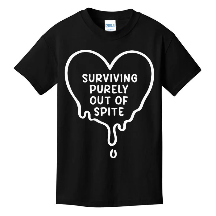 Surviving Purely Out Of Spite Funny Kids T-Shirt