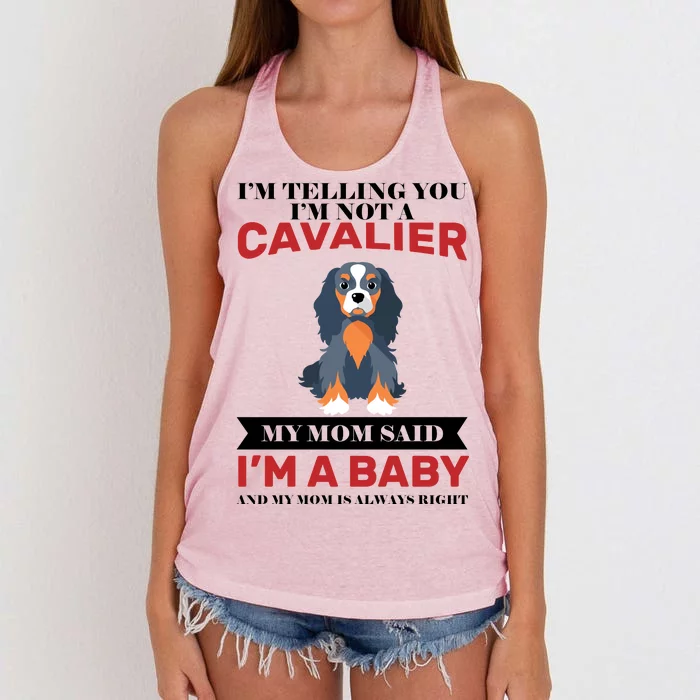 Spoiled King Charles Cavalier Women's Knotted Racerback Tank