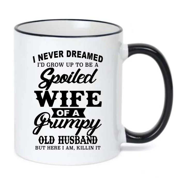 Spoiled Wife Of A Grumpy Old Husband Black Color Changing Mug