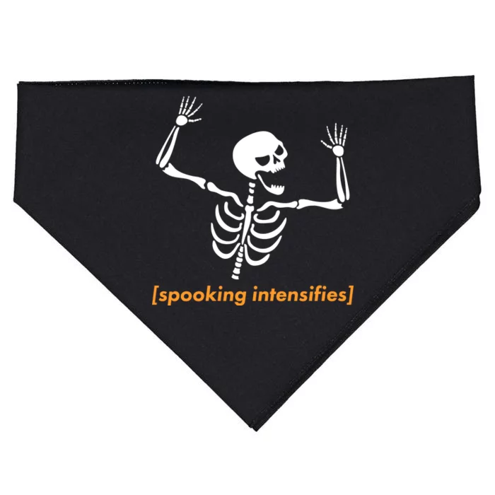 Spooking Intensifies Scary Skeleton Meme USA-Made Doggie Bandana