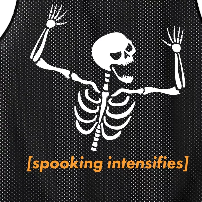 Spooking Intensifies Scary Skeleton Meme Mesh Reversible Basketball Jersey Tank