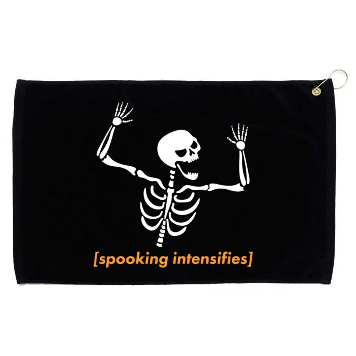 Spooking Intensifies Scary Skeleton Meme Grommeted Golf Towel