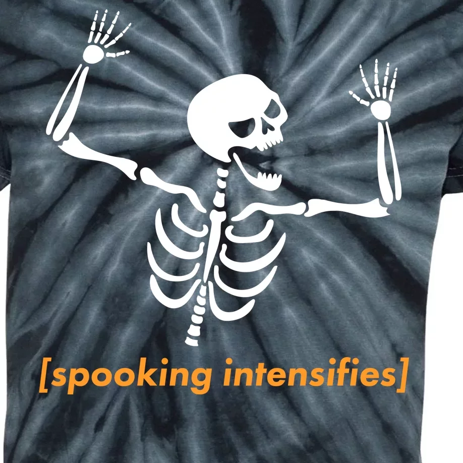 Spooking Intensifies Scary Skeleton Meme Kids Tie-Dye T-Shirt