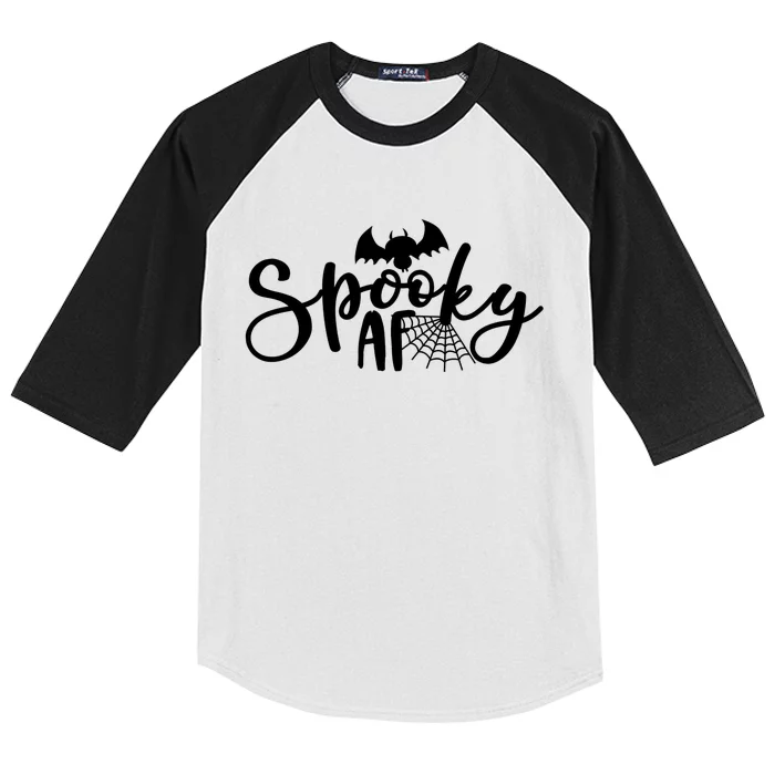 Spooky AF Cute Kids Colorblock Raglan Jersey