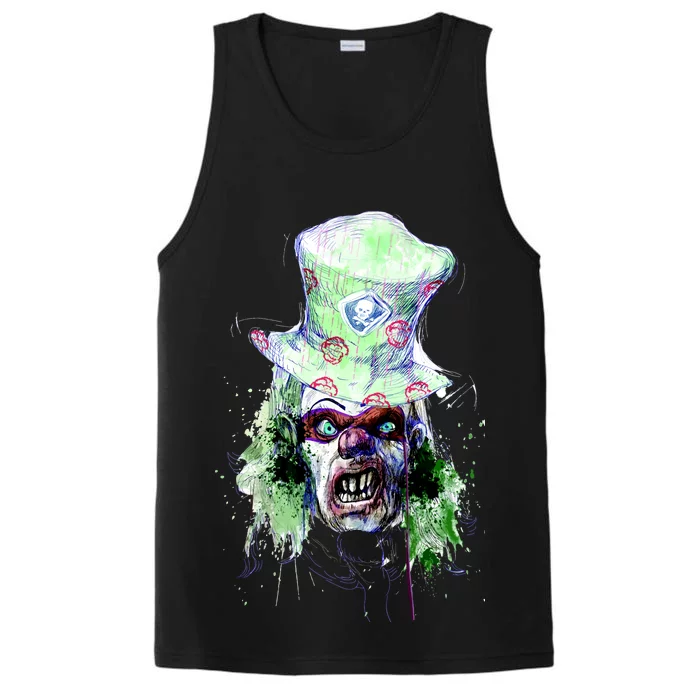 Spooky Clown Face Performance Tank