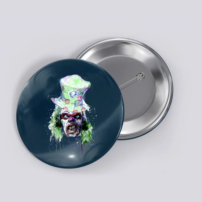 Spooky Clown Face Button