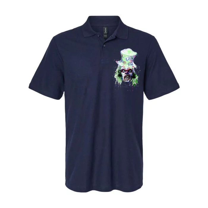 Spooky Clown Face Softstyle Adult Sport Polo