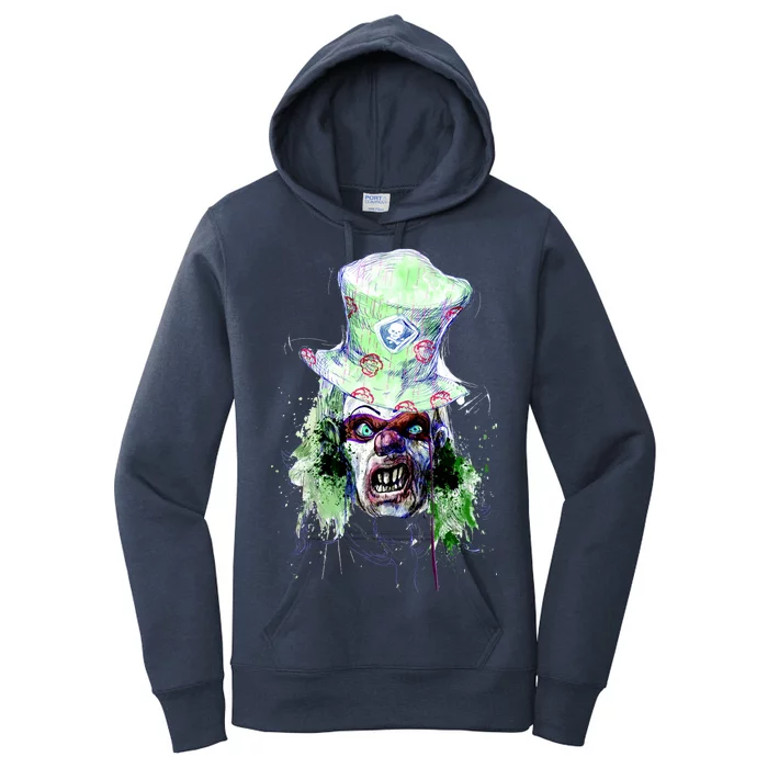 Spooky Clown Face Women's Pullover Hoodie