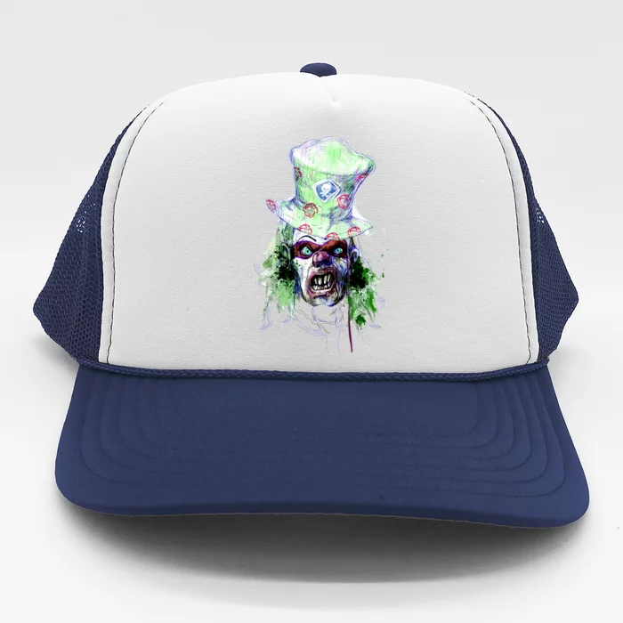 Spooky Clown Face Trucker Hat