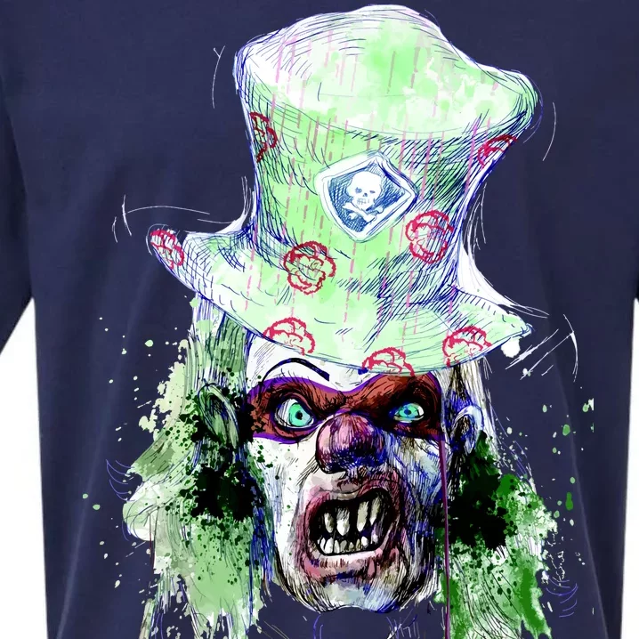 Spooky Clown Face Sueded Cloud Jersey T-Shirt