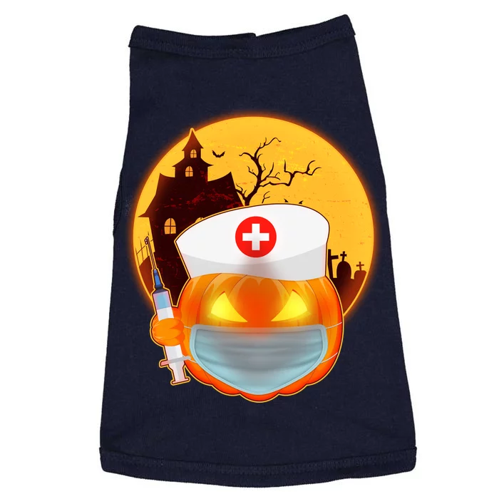 Spooky Halloween Nurse Pumpkin Doggie Tank