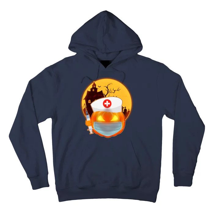 Spooky Halloween Nurse Pumpkin Hoodie