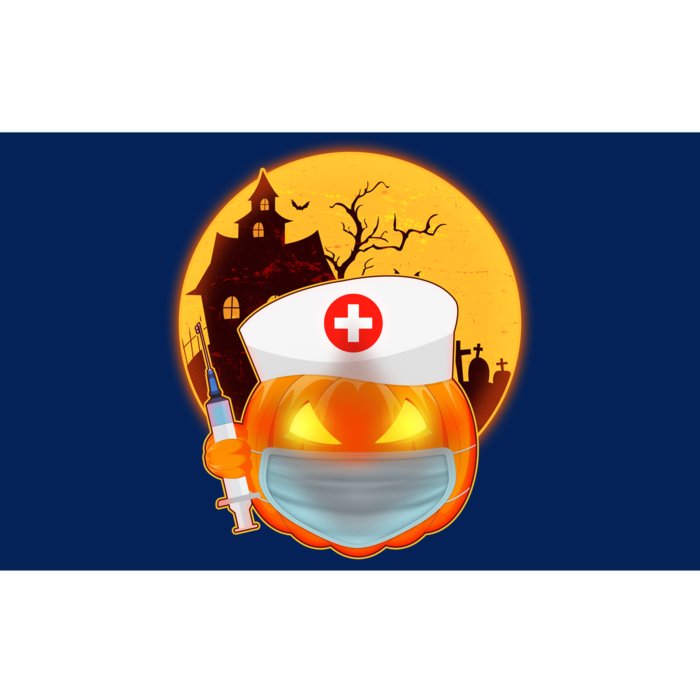 Spooky Halloween Nurse Pumpkin Bumper Sticker