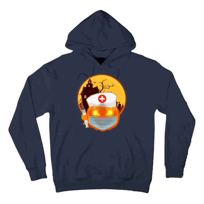 Spooky Halloween Nurse Pumpkin Tall Hoodie