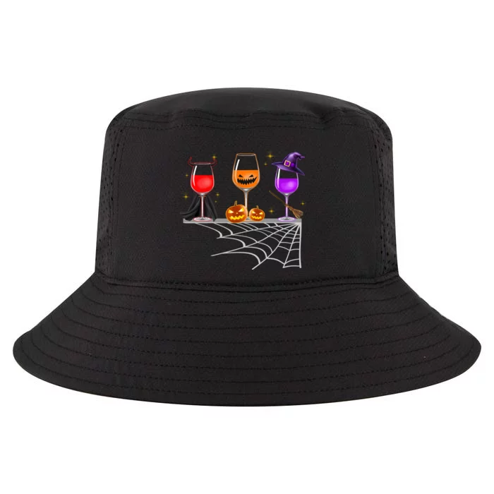 Spooky Wine Glasses Cool Comfort Performance Bucket Hat