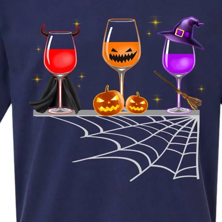 Spooky Wine Glasses Sueded Cloud Jersey T-Shirt