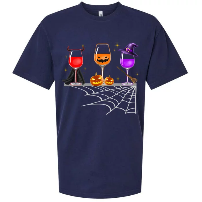 Spooky Wine Glasses Sueded Cloud Jersey T-Shirt