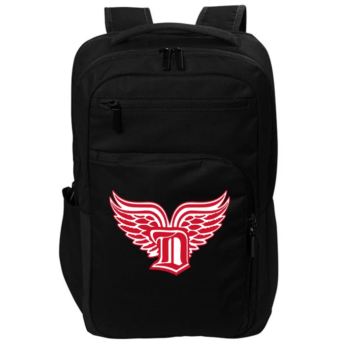 Sporty Detroit Fan Old English D With Wings Impact Tech Backpack