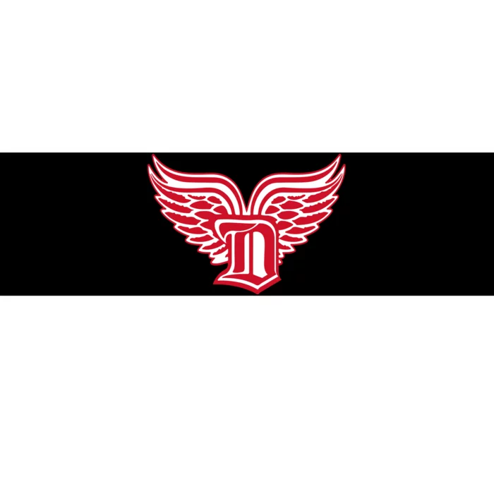 Sporty Detroit Fan Old English D With Wings Bumper Sticker