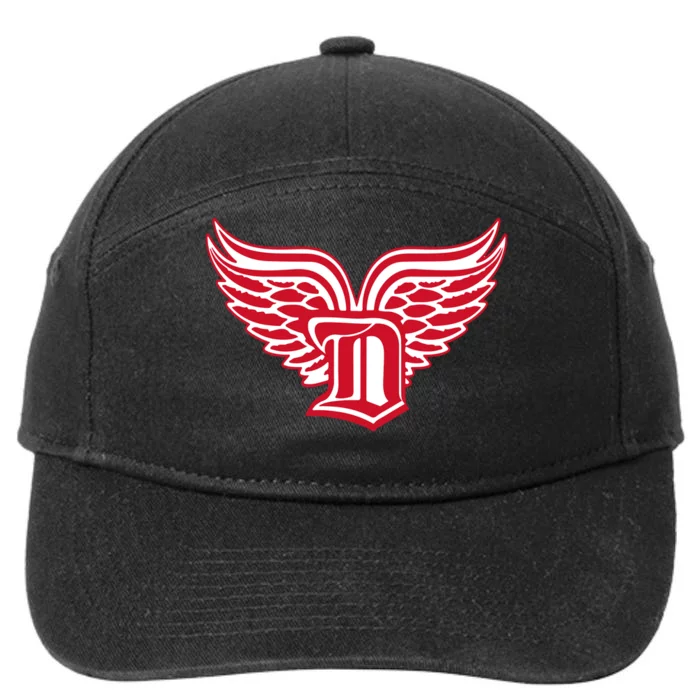 Sporty Detroit Fan Old English D With Wings 7-Panel Snapback Hat