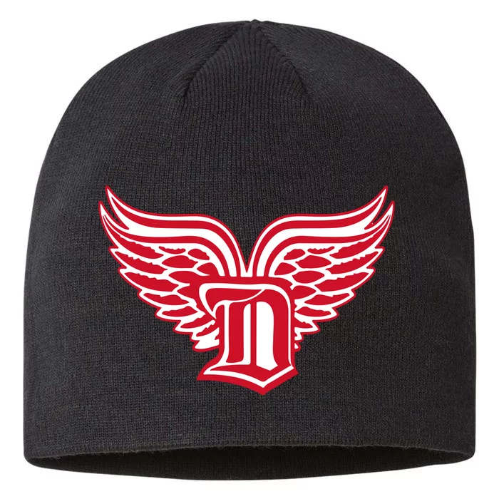 Sporty Detroit Fan Old English D With Wings 8 1/2in Sustainable Knit Beanie