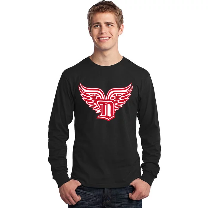 Sporty Detroit Fan Old English D With Wings Tall Long Sleeve T-Shirt