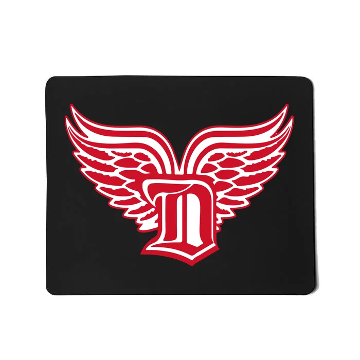 Sporty Detroit Fan Old English D With Wings Mousepad