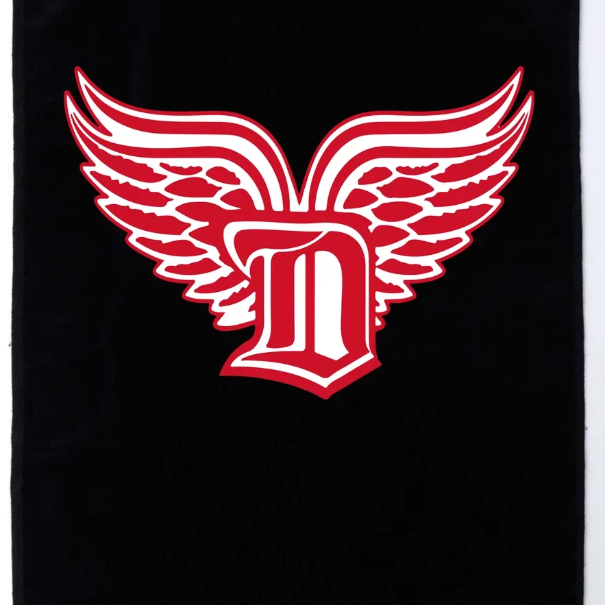 Sporty Detroit Fan Old English D With Wings Platinum Collection Golf Towel