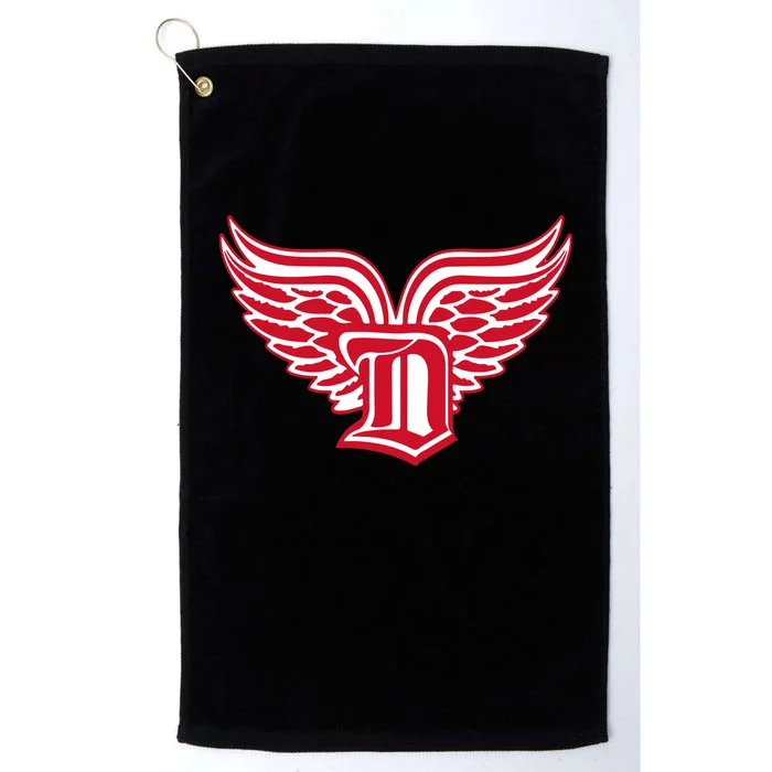 Sporty Detroit Fan Old English D With Wings Platinum Collection Golf Towel