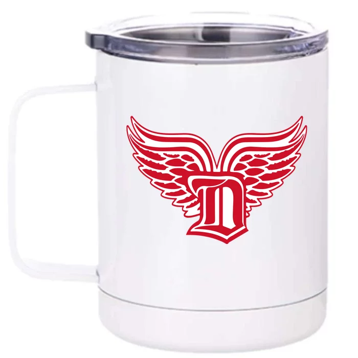 Sporty Detroit Fan Old English D With Wings Front & Back 12oz Stainless Steel Tumbler Cup