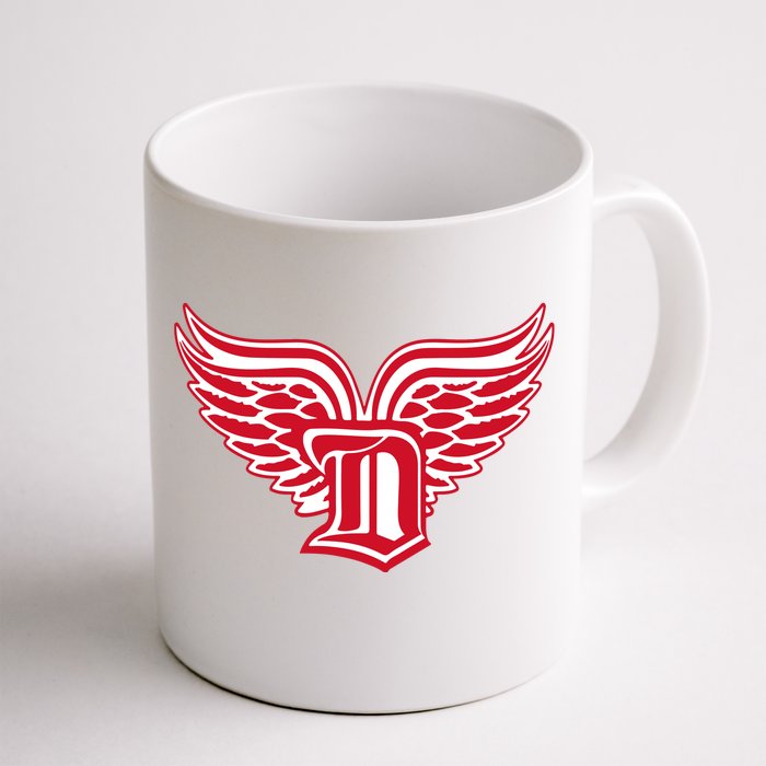 Sporty Detroit Fan Old English D With Wings Front & Back Coffee Mug