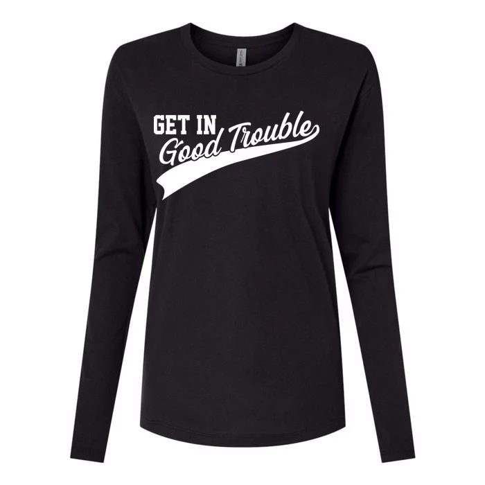 Sporty Get In Good Trouble John Lewis Tribute Womens Cotton Relaxed Long Sleeve T-Shirt