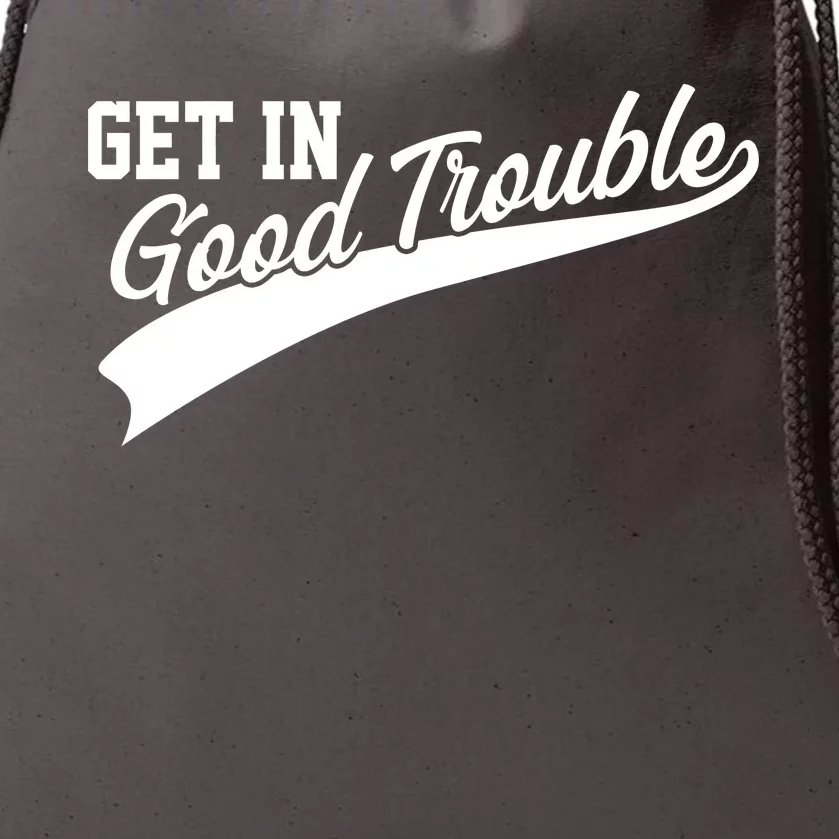 Sporty Get In Good Trouble John Lewis Tribute Drawstring Bag