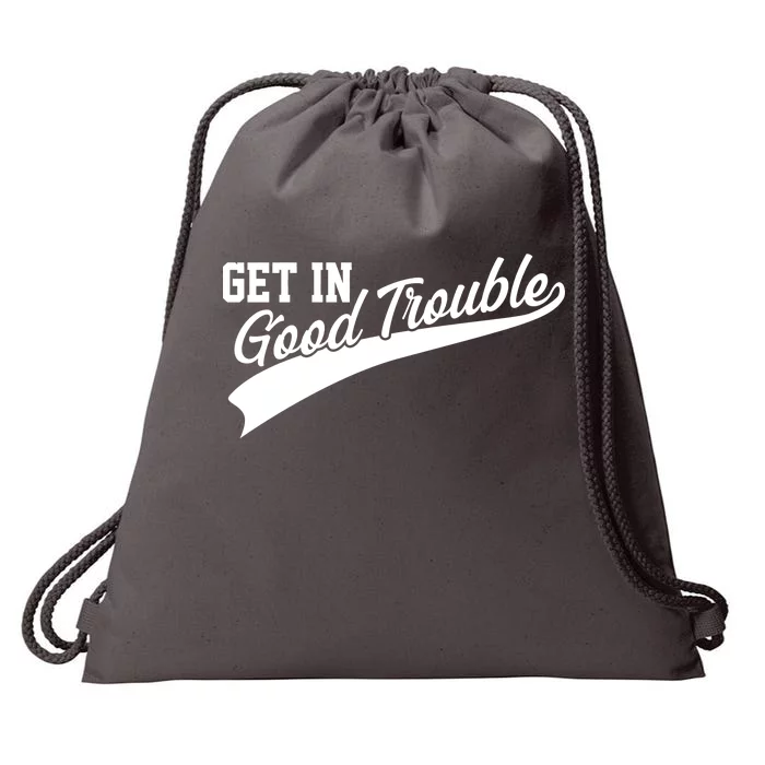 Sporty Get In Good Trouble John Lewis Tribute Drawstring Bag